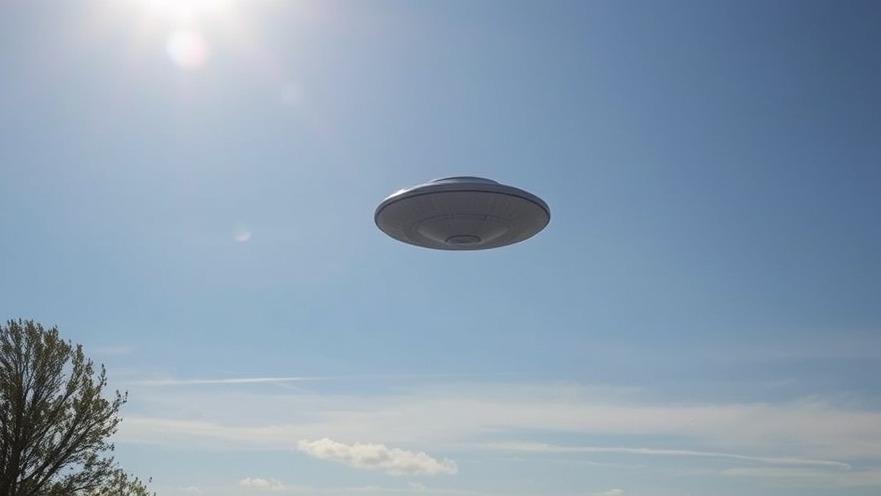 UFO flying in daylight, highlighting UFO sightings and extraterrestrial life.