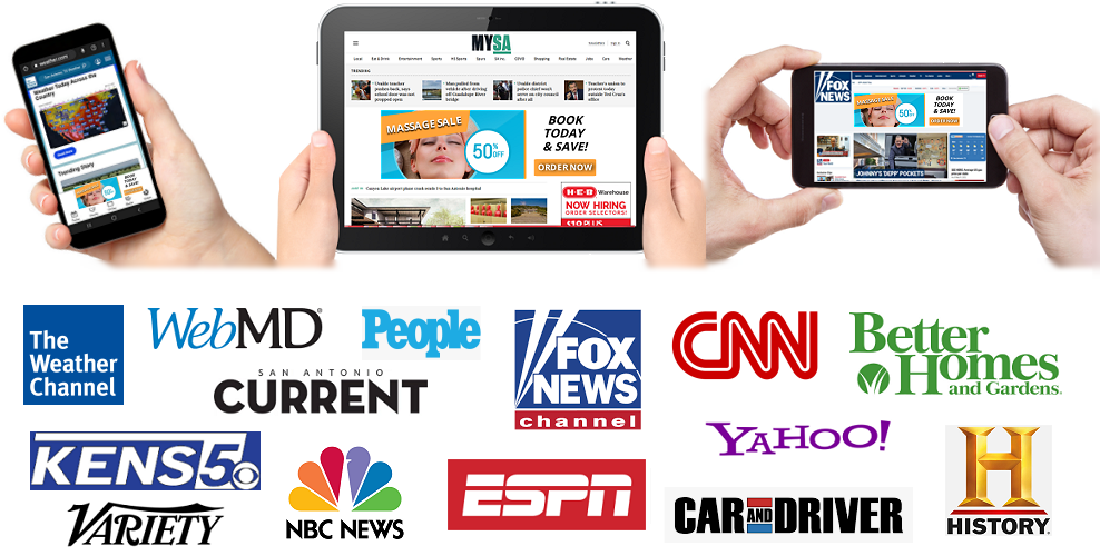 Advertise on major websites including Fox News Channel, History Channel, ESPN, WebMD and thousands more. Click here now!