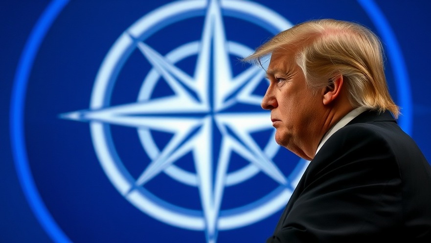 Serious man at desk considering strategic NATO move.