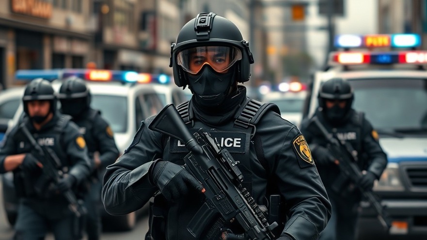 Local police in tactical gear preparing for action in Boulder amid Colorado attack concerns.