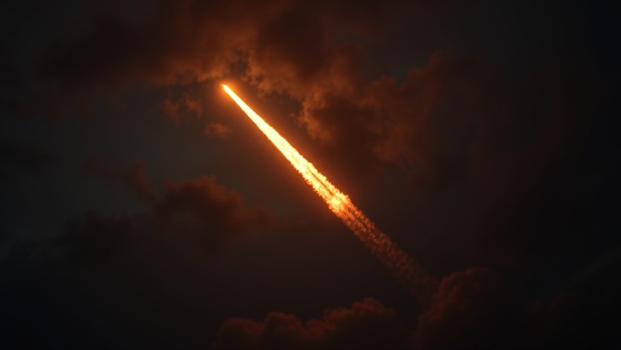 Dramatic missile scene symbolizing US foreign policy amid Iran protests and regime change.