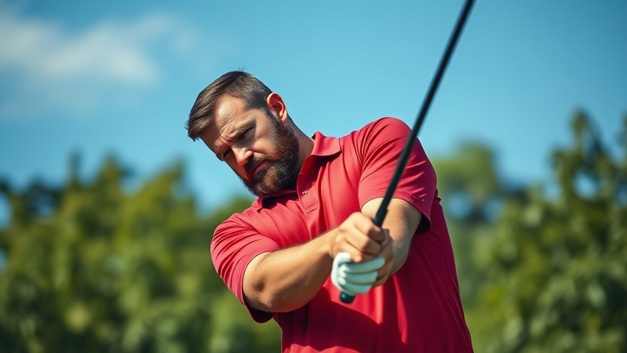 Determined golfer Scottie Scheffler in red shirt amid emotional reactions, showcasing golf rules controversy.