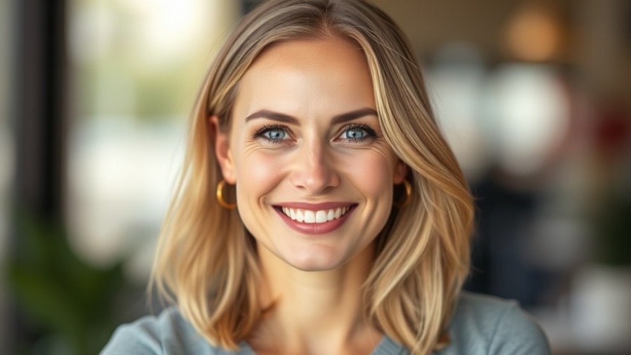 Smiling woman with shoulder-length blond hair sharing her Colleen Hoover health journey.