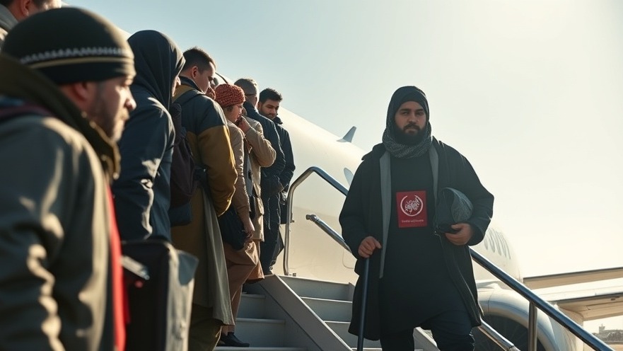 Afghan refugees boarding a plane for Temporary Protected Status amid US immigration news.