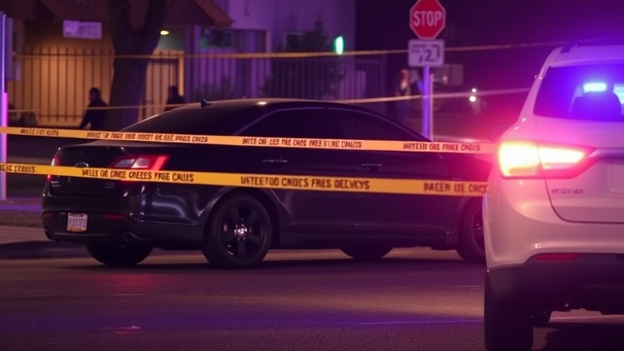 Crime scene investigation around parked car highlighting Austin crime trends.