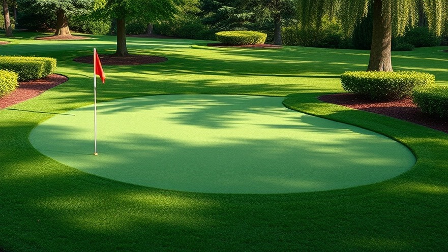 Beautiful putting green for local entertainment in San Antonio.