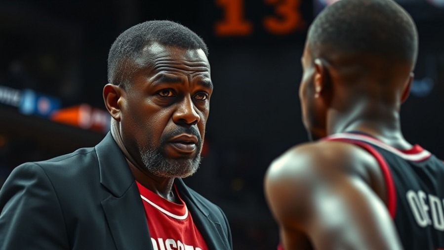 Houston Rockets coach analyzing NBA game results during intense player action.