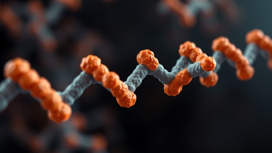 Concept image of a peptide protein highlighting health benefits in wellness lifestyle.