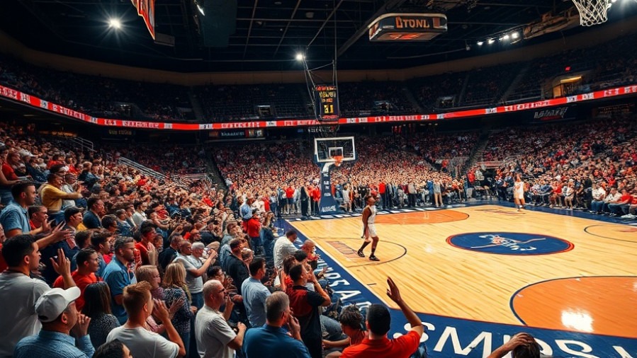 Vibrant college basketball culture scene with enthusiastic fans and dynamic player strategies.