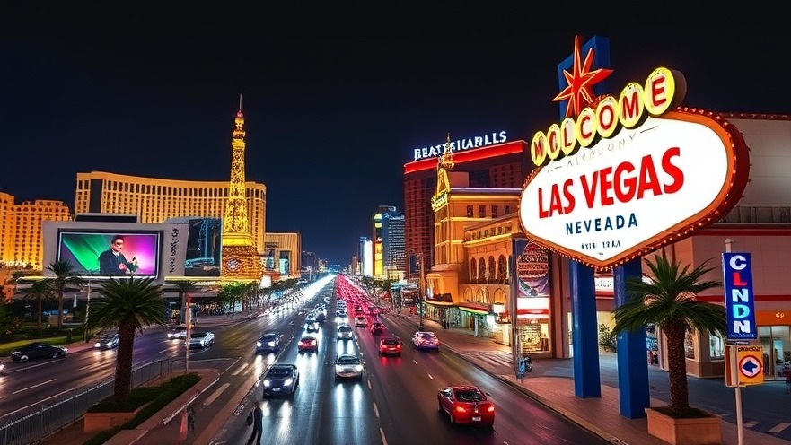 Vibrant Las Vegas Strip showcasing legendary sporting events and UFC culture.