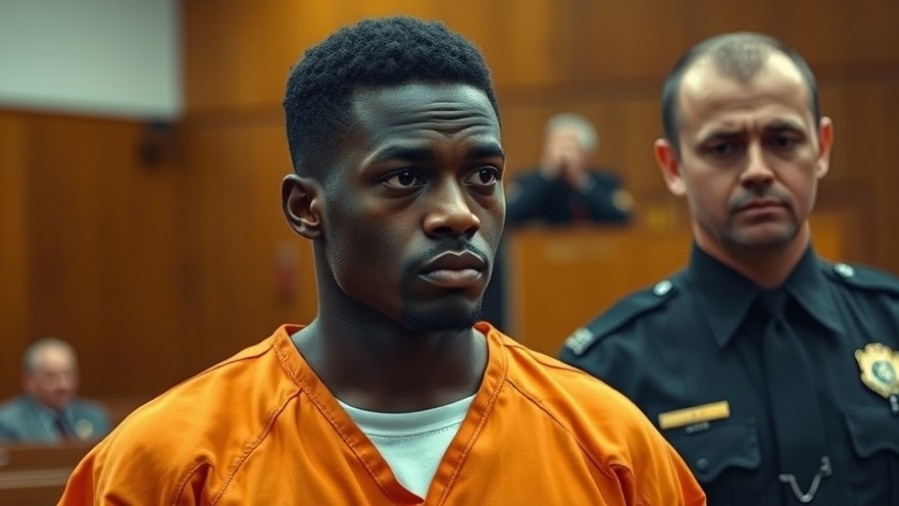 18-year-old Aundre Matthews in orange prison attire reflects on school violence case.