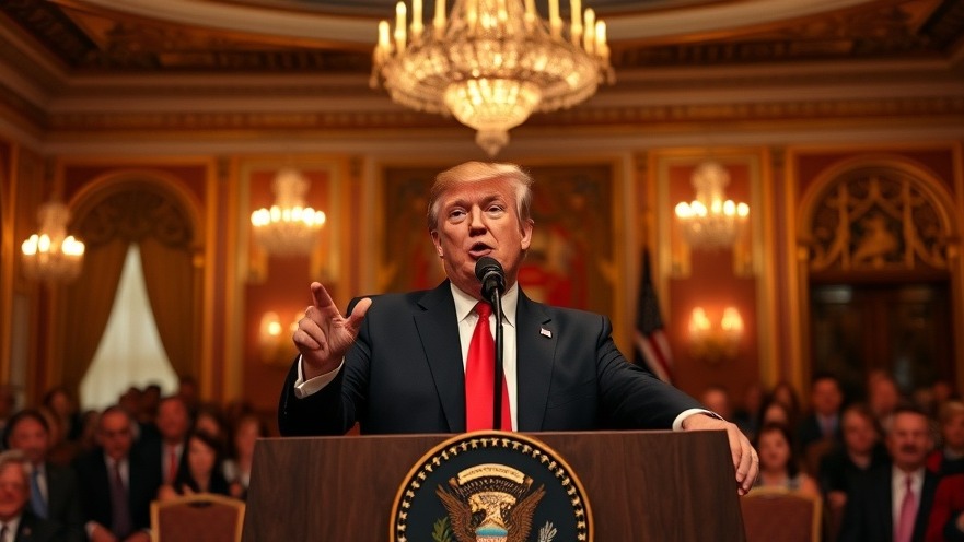 Trump speaking in a ballroom at a cultural engagement event on arts funding.
