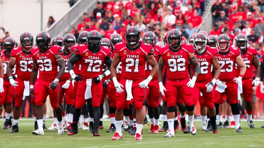 Texas Tech Red Raiders football team showcasing college football excitement.