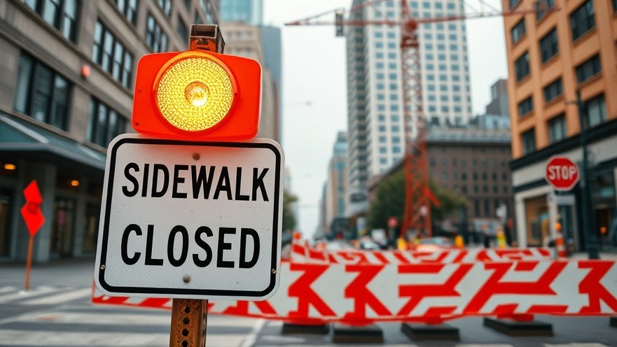 Urban street construction with vibrant signage highlighting San Antonio news today.