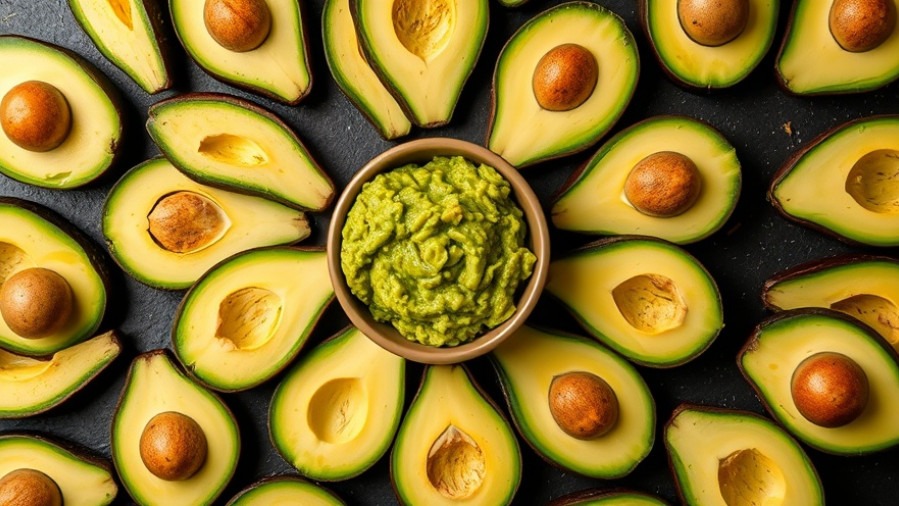 Vibrant avocados and guacamole showcasing anti-aging nutrition for a longevity diet.