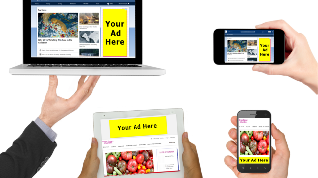 Your banner ads will fit on any type of device, including PCs, laptops, smartphones and tablets.