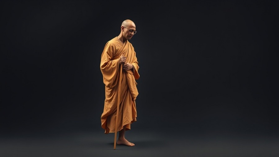 Buddhist monk Bhante Dam Phommasan promoting Walk For Peace and compassion.