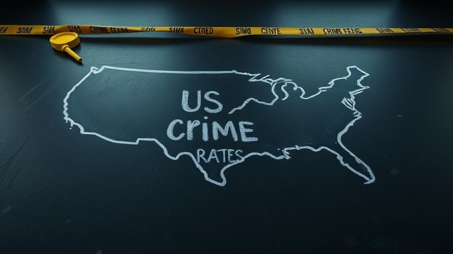 Photorealistic chalk crime scene outline with evidence marker, highlighting murder rate decline and crime statistics 2025.