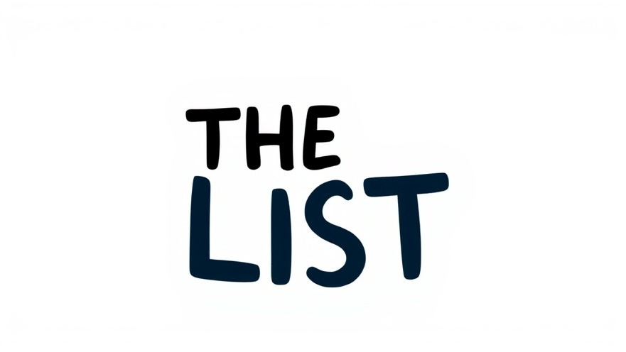 Bold circular text design '(((THE LIST)))' representing Houston business news.