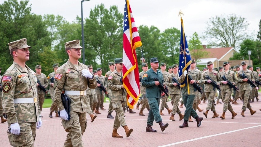 US Military Color Guard at a Houston community news event supporting our veterans.