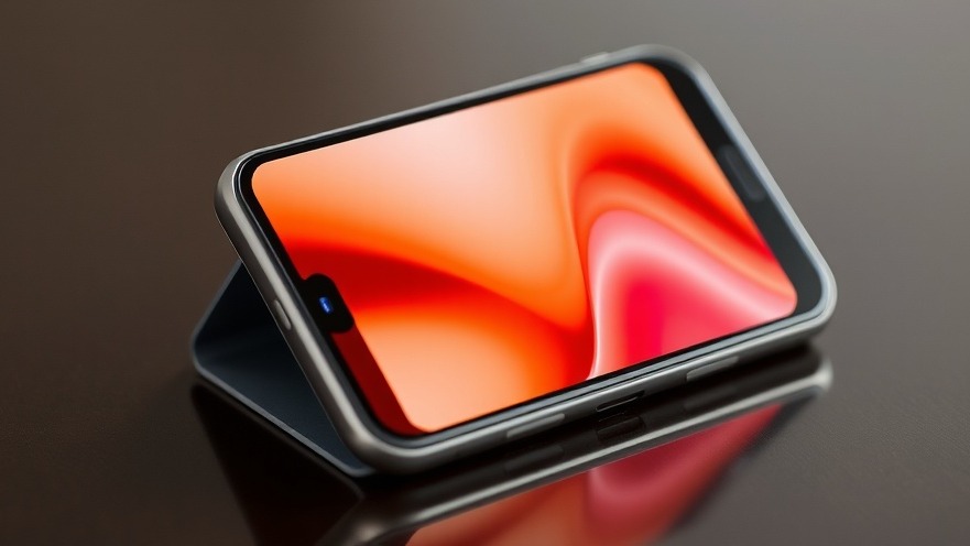 Confident woman in tech setting, discussing Apple's foldable iPhone.