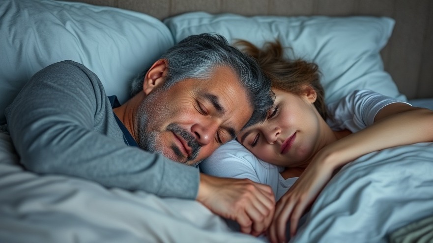 Older couple peacefully sleeping, embodying stress relief techniques for seniors.