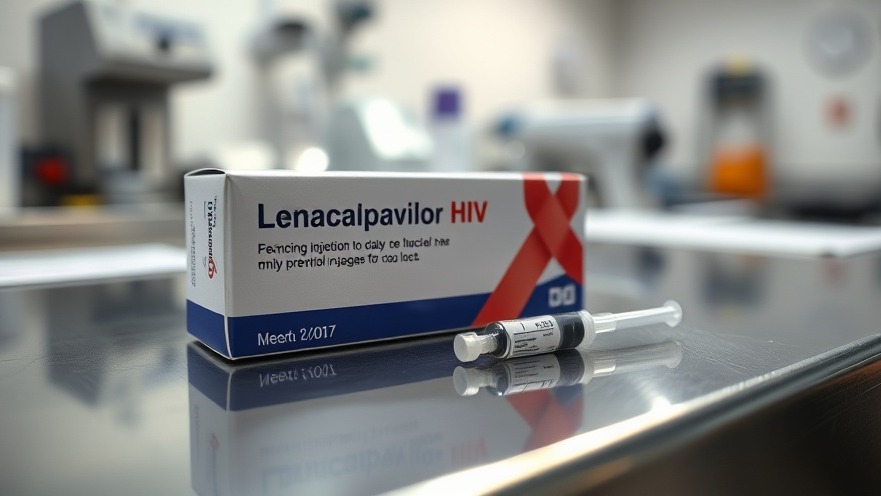 Boxed lenacapavir injection for FDA approved HIV prevention in a clinical lab setting.