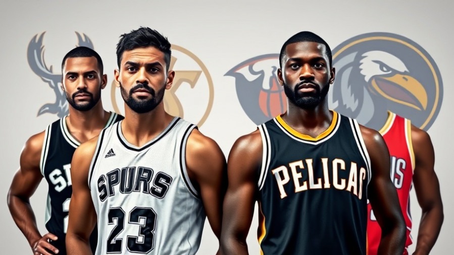 Intense NBA game analysis featuring Spurs and Pelicans players in dynamic poses.