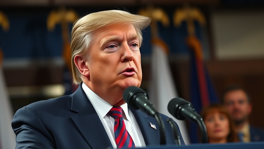 Trump discussing the mandatory detention policy at a press conference.