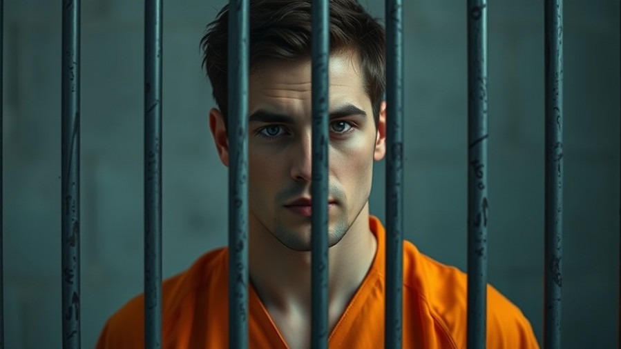 Young white male in orange prison jumpsuit highlights Rob Reiner family tragedy and mental health awareness.