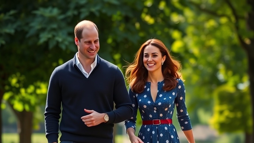 Prince William and Kate Middleton share a joyful moment outdoors, showcasing royal family dynamics.