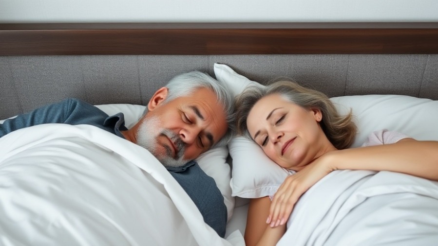 Senior couple peacefully sleeping, embracing natural sleep remedies for older adults.