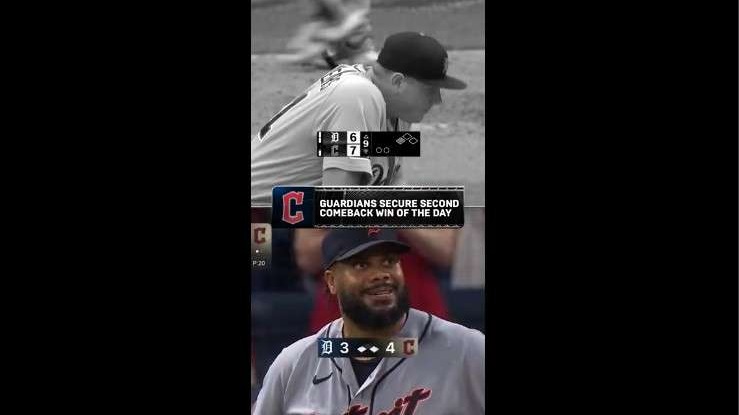 Guardians comebacks in baseball highlighted by celebrating players on the field.