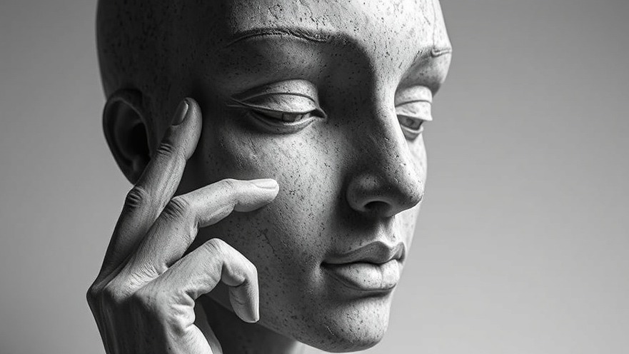 Photorealistic stone sculpture depicting holistic wellness and natural health tips.