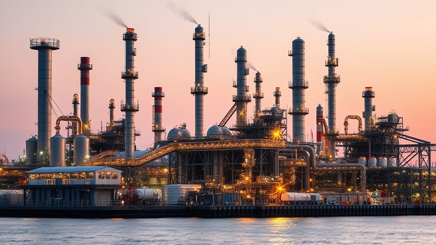 Texas carbon management at an oil refinery showcasing carbon capture technology.