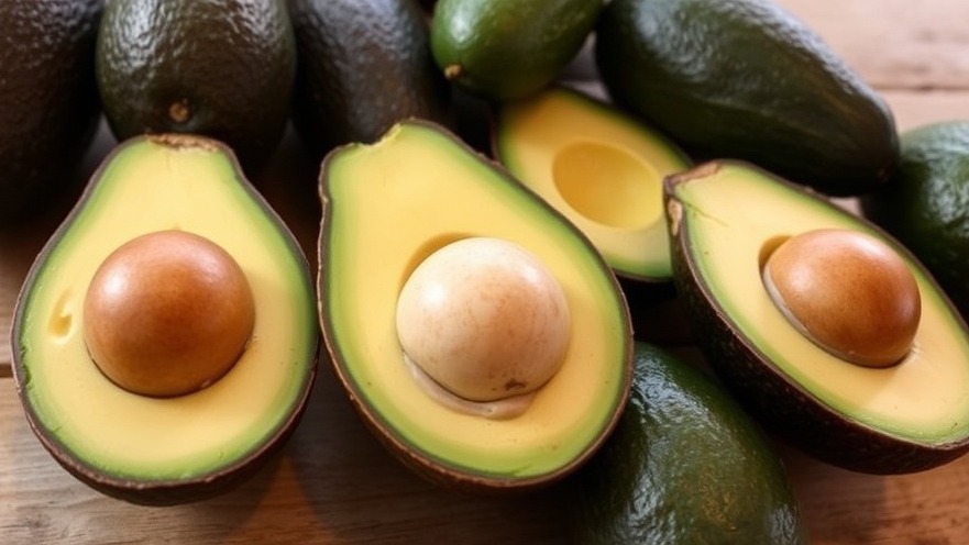 Fresh avocados showcasing balanced nutrition for healthy lifestyle choices.