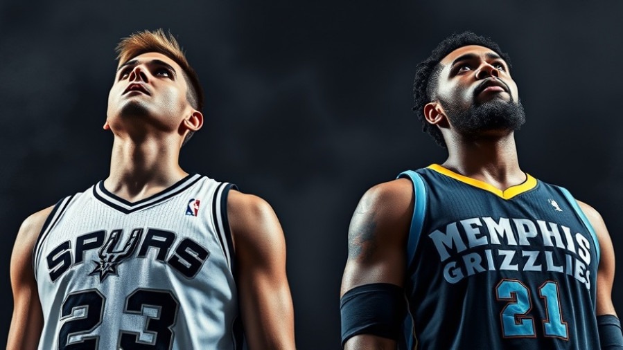 Dynamic NBA Game Analysis featuring Spurs vs Grizzlies players, intense atmosphere.