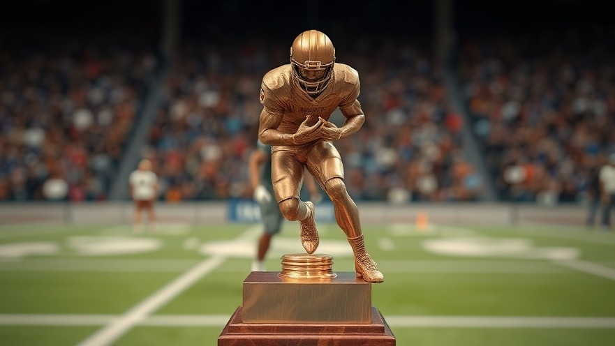 Bronze Heisman trophy symbolizing college football news and NCAA Heisman contenders.