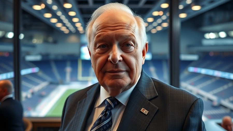 Jerry Jones in a luxury suite, reflecting NFL strategy and Cowboys Nation culture.