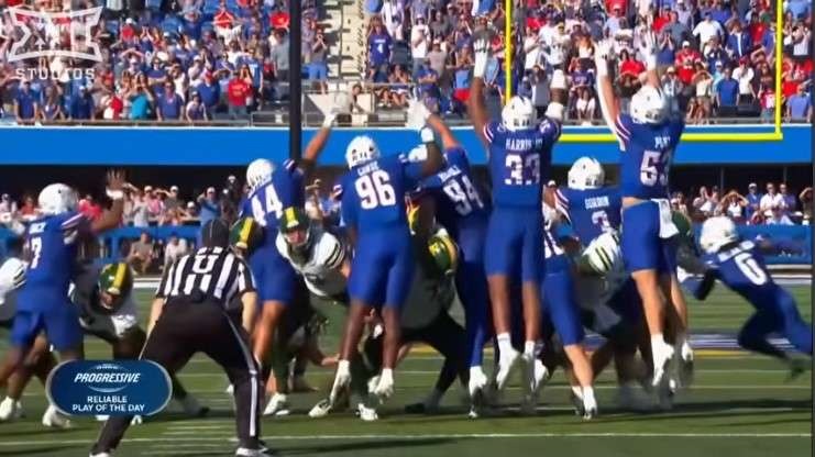 Kansas Jayhawks vs Baylor Highlights football action.