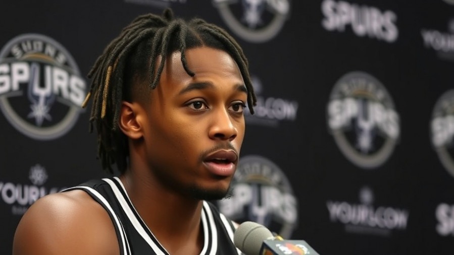 Young San Antonio Spurs player Victor Wembanyama discussing basketball strategy at a press conference.