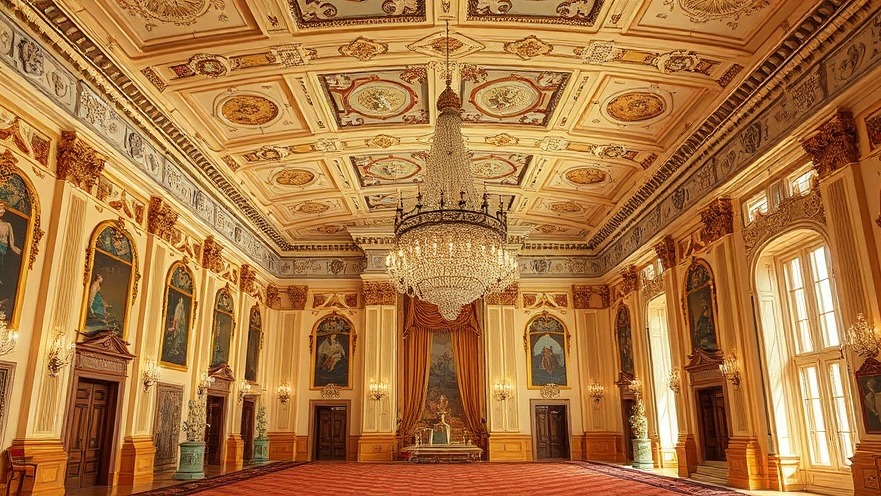 Breaking US news: Inside an ornate ballroom capturing current events in the US.