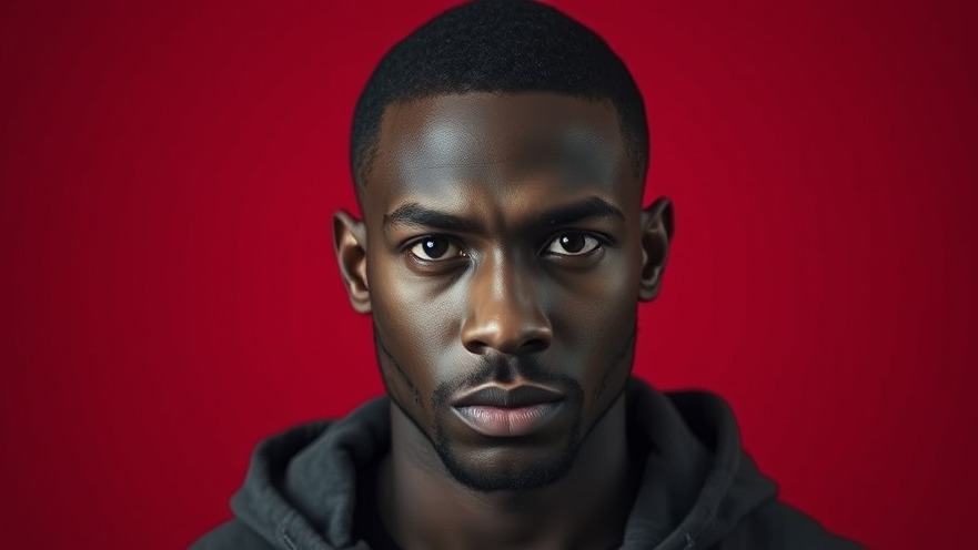 Photorealistic portrait of a man highlighting dating app safety amidst murder cases in San Antonio.