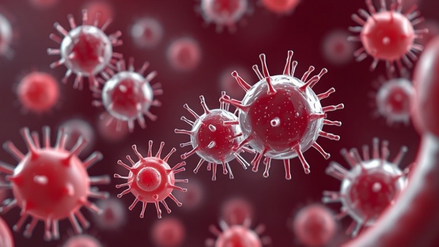 Conceptual image illustrating oral germs, promoting healthy lifestyle habits.