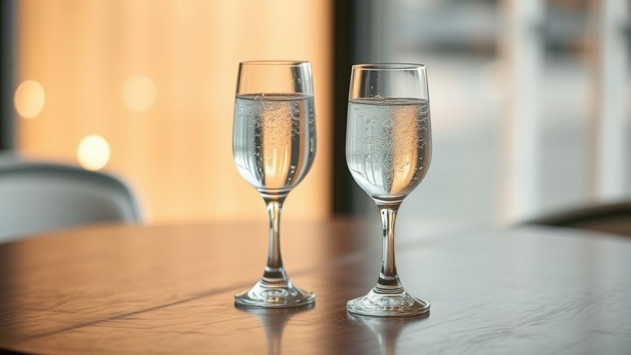 Two glasses of bubbly water highlighting hydration and cognitive health for mental wellness in seniors.