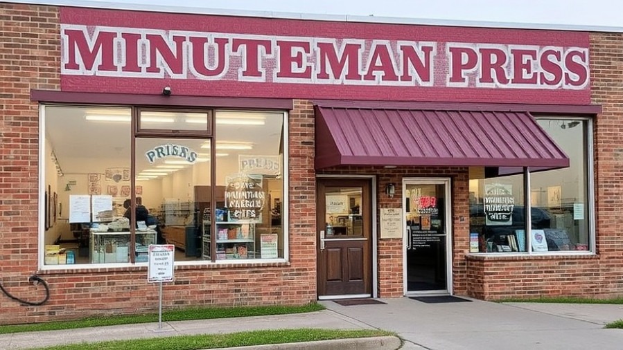 Minuteman Press in East Plano reopens under new owner offering local business printing services.