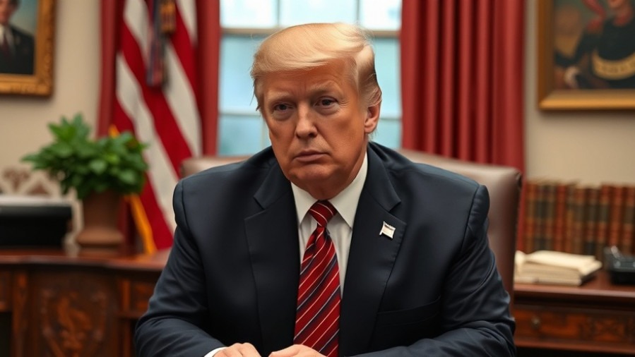 Trump in office discussing White House renovations and US government architecture.