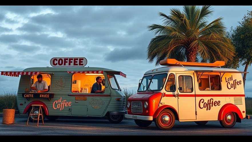 Coffee trucks in Austin serving delicious food and beverages for local news events.