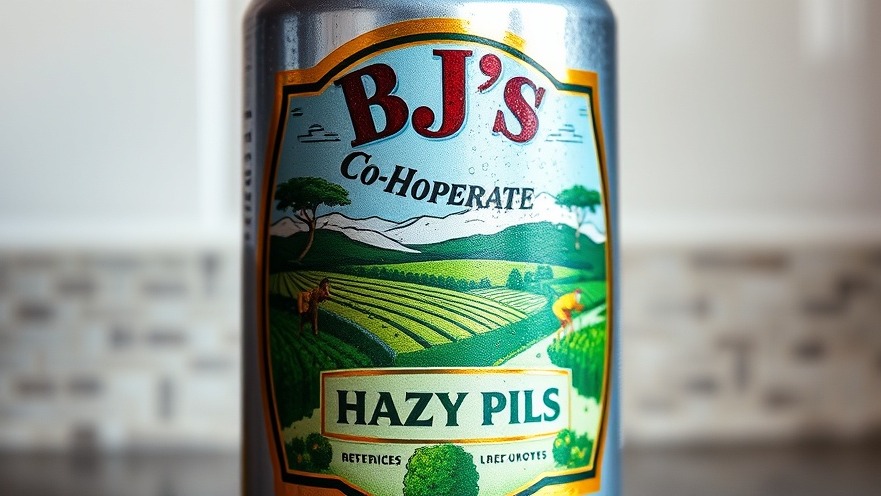 Close-up of BJ’s Co-Hoperate Hazy Pils can, showcasing Dallas craft beer festivals.