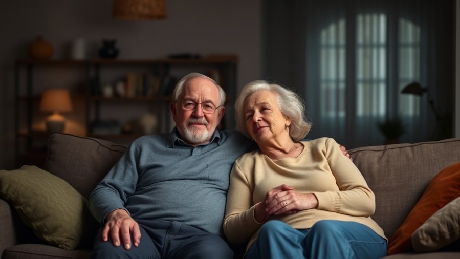 Elderly married couple in a dark living room, highlighting McKinney community news.